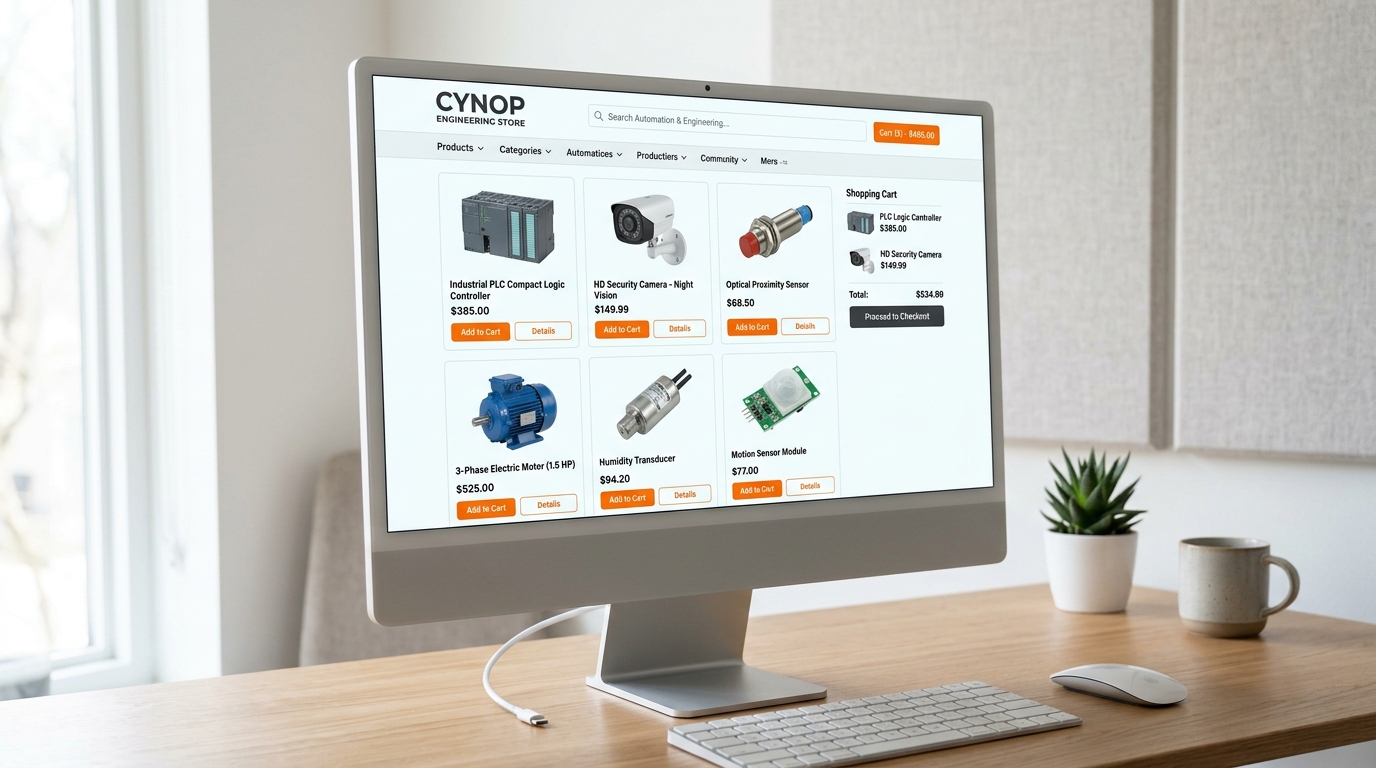 Cynop Engineering Store — Industrial E-Commerce Platform Mockup