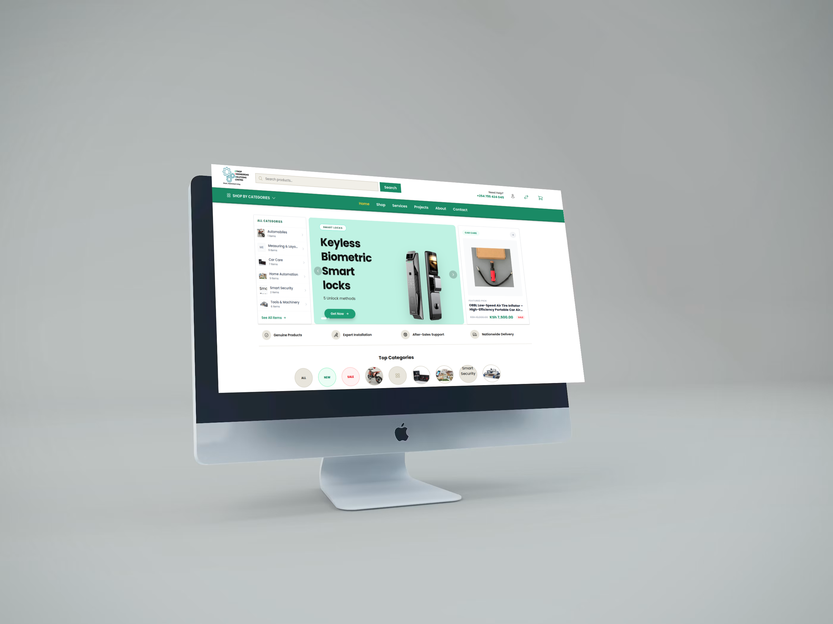 Cynop Engineering Store — Industrial E-Commerce Platform Mockup